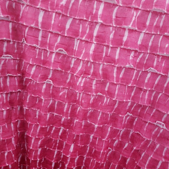 Maggie Barnes ruffle layered knit top womens plus size 5x pink ombre 3/4 sleeve - Picture 2 of 10